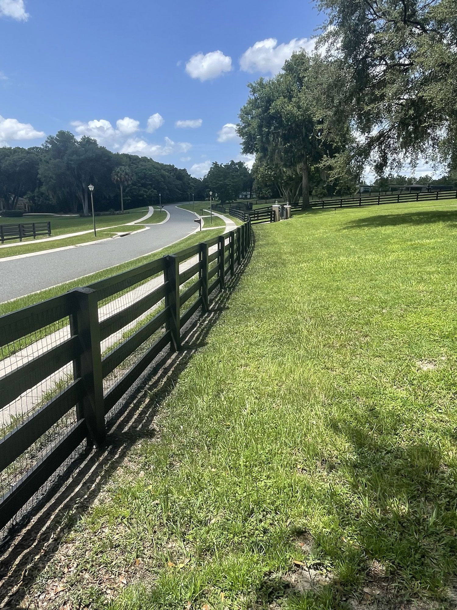 black wood and wire fence