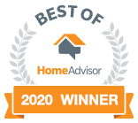 It is a badge that says best of home advisor 2020 winner.