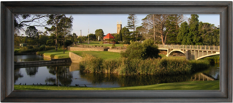 Landscape photo in custom sized frame from Angas Framing & Design
