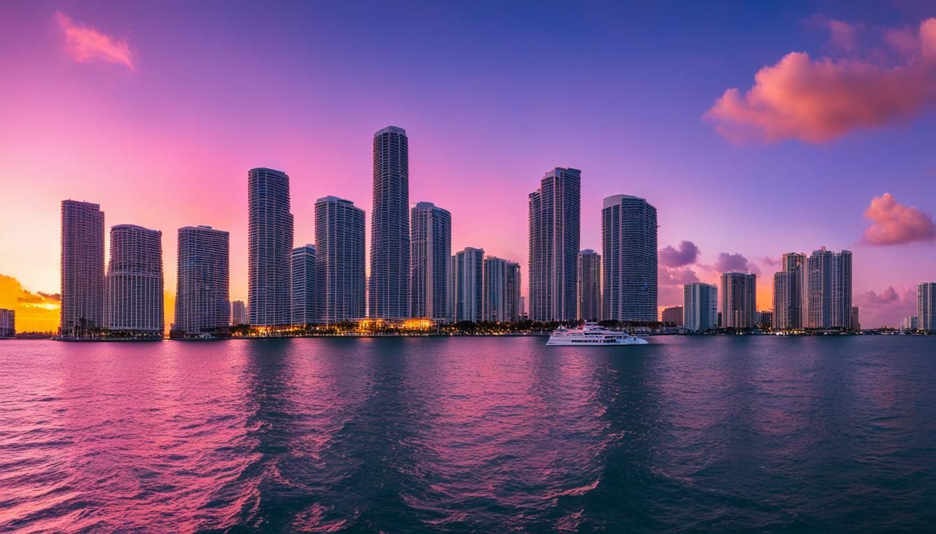 Miami Skyline during the Miami Evening Cruise!