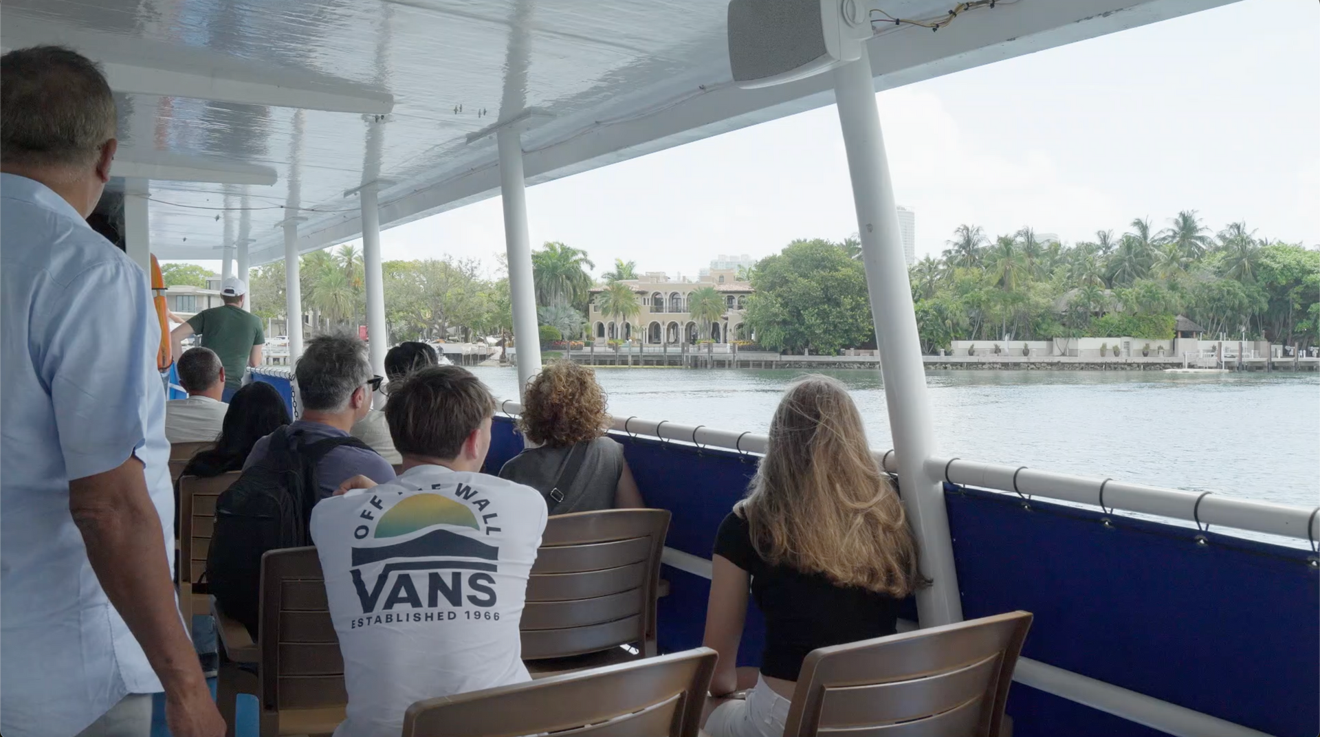 Miami Star Island Cruises, passengers enjoying the Miami Boat Tour in Biscayne Bay.