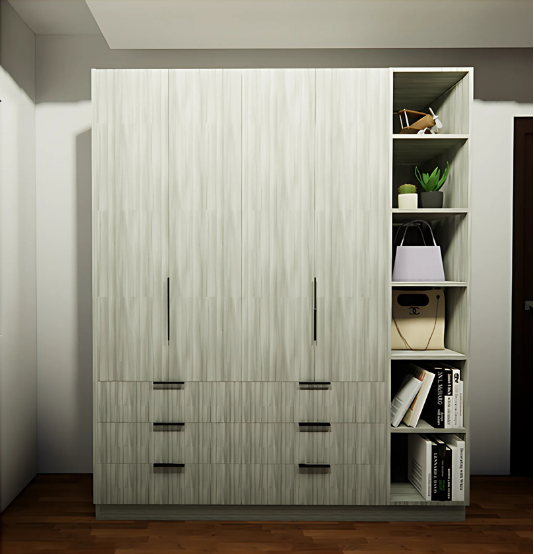 A Walk in Closet With Lots of Shelves and Drawers — ModulPlus in Hervey Bay, QLD