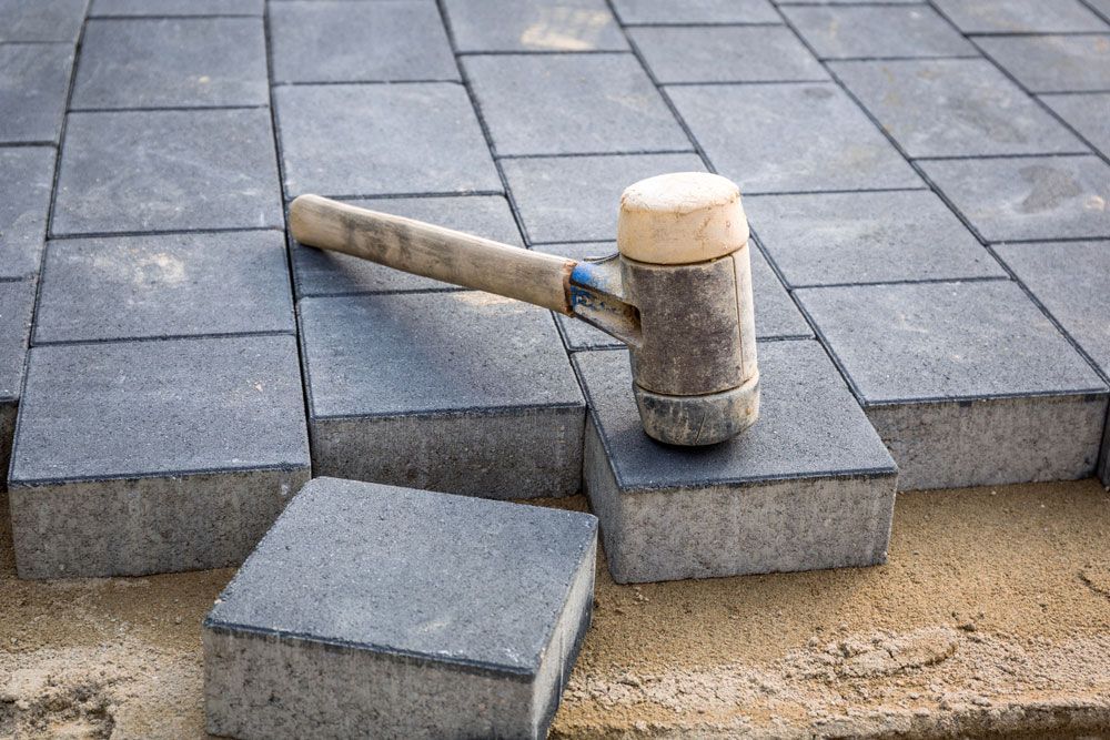 Hammer on Stone Pavement — Garden Supplies Mid North Coast, NSW