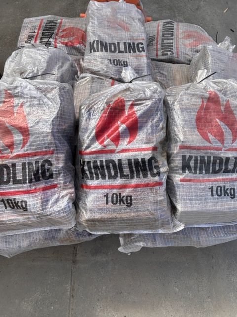 Pile of bagged kindling — Garden Supplies Mid North Coast, NSW