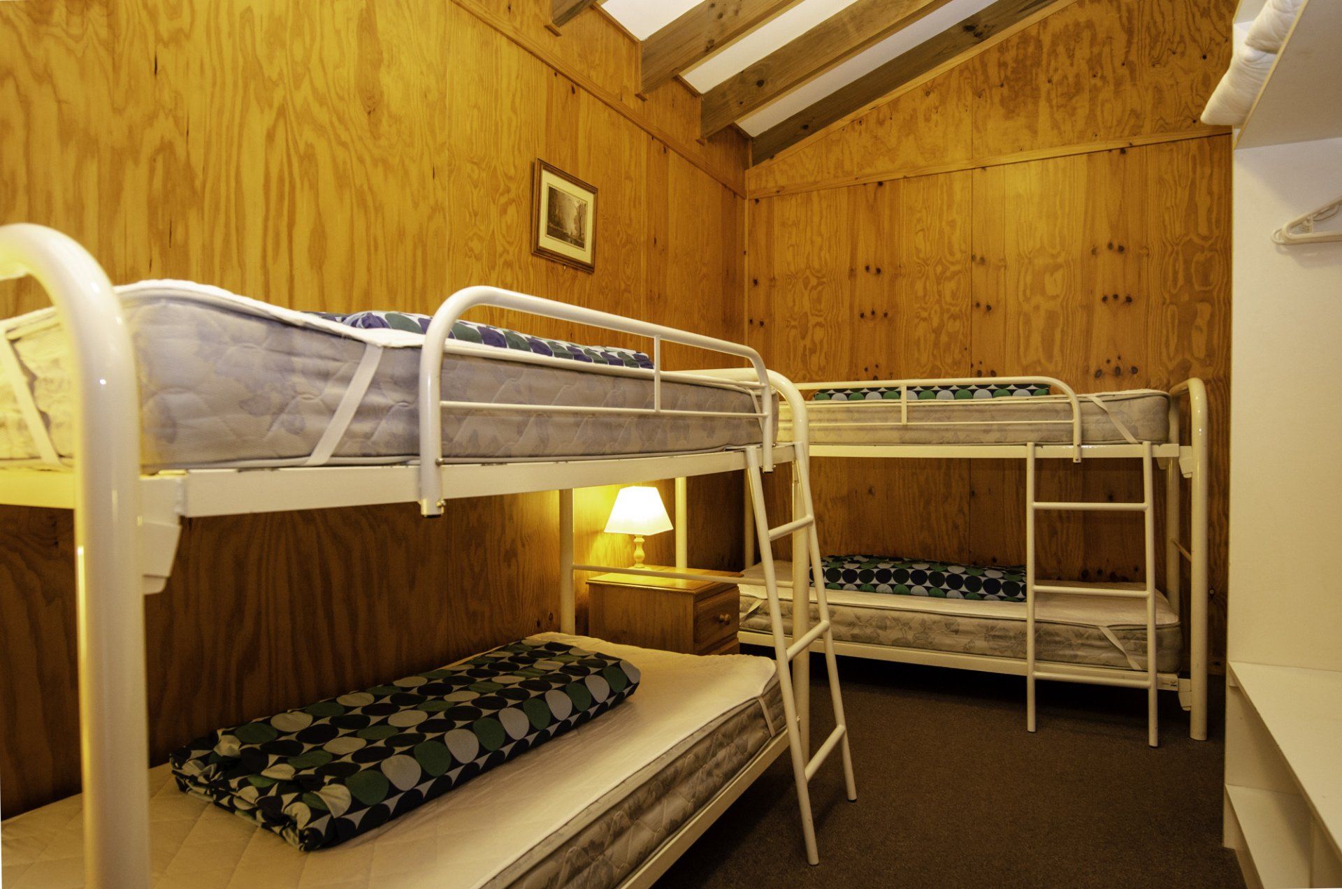 group of people cabin accommodation