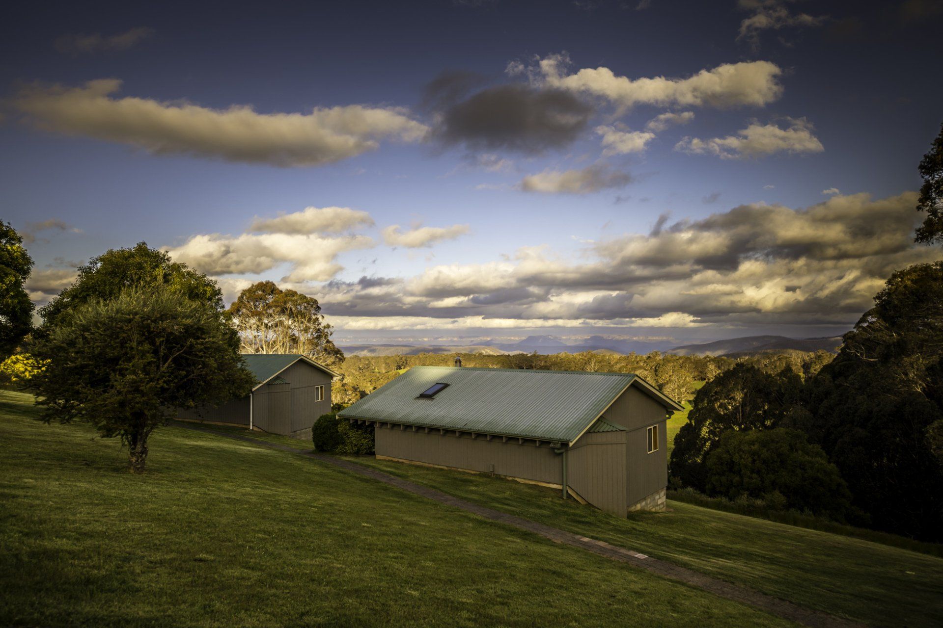 Living room with large windows