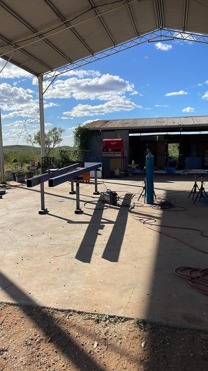 A Sunny Workshop With Metal Beams — Lincoln Fabrication in Boulia, QLD