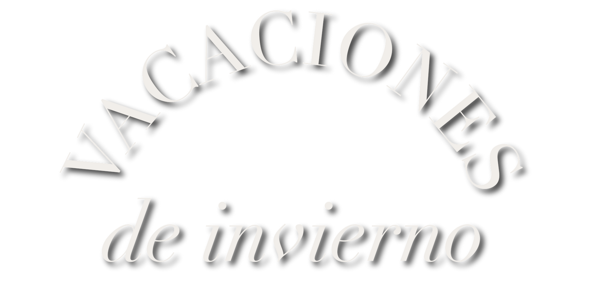 Un logo blanco que dice vacaciones de invierno sobre un fondo blanco