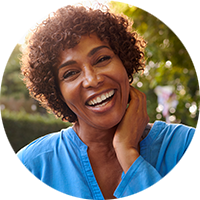 mature black woman smiling - Testimonial two for Get A New Smile In Just Three Weeks blog