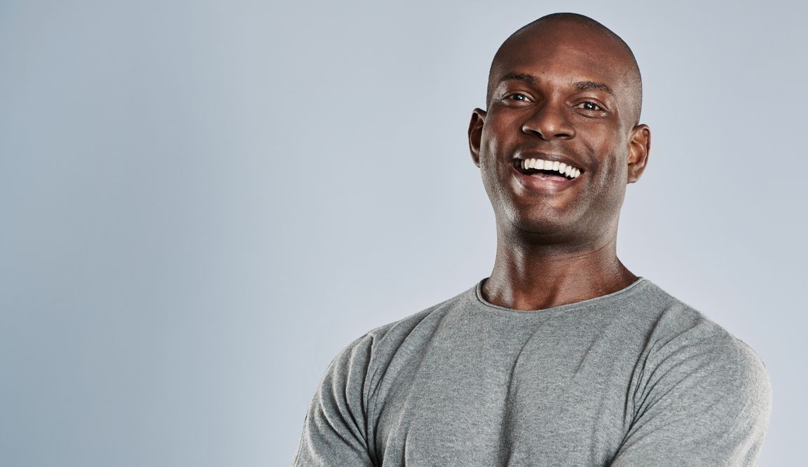 African American man smiling