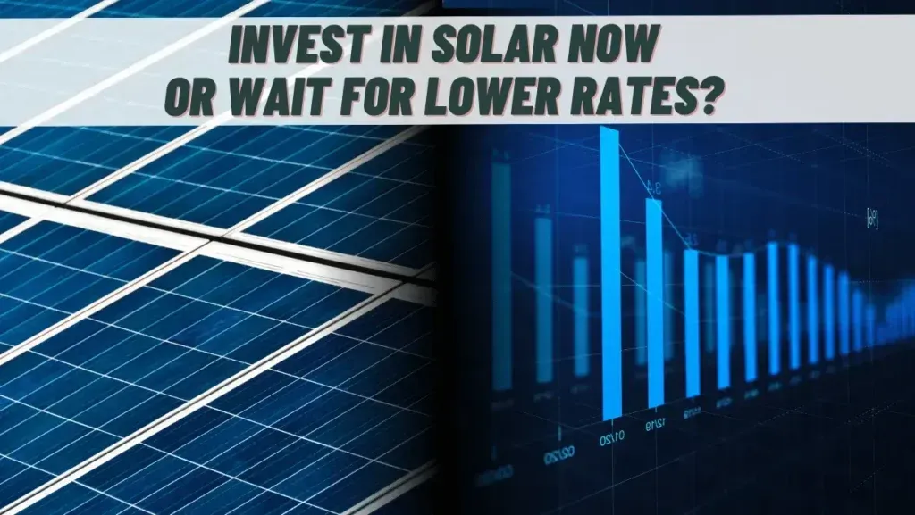 A picture of solar panels next to a graph