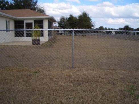 Chain link fence installed by our fence company in Ocala, FL