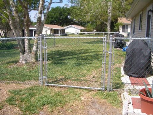 Green vinyl 4 foot with galvanized frame - walk gate