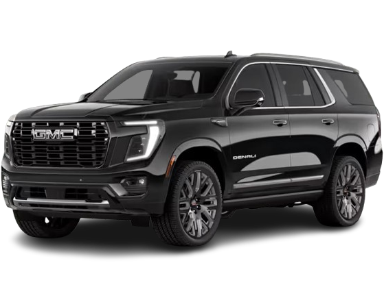 A black chevrolet suburban suv is shown on a white background.