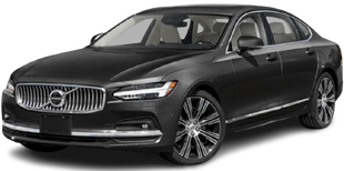 Black Lincoln Continental sedan, angled front view.