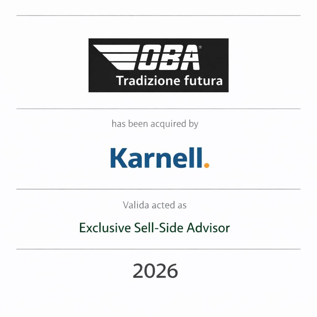 Valida Advisory acts as Exclusive Sell-Side Advisor in the sale of OBA Tradizione Futura to Karnell