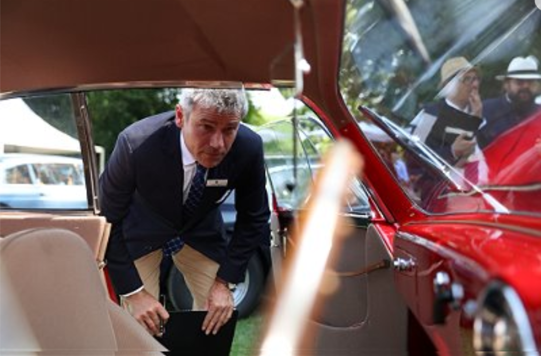 Peter Singhof JamesWood drivingability Ferrari Concours d'Elegance SchlossDyck Judge Jury 21gunsalute