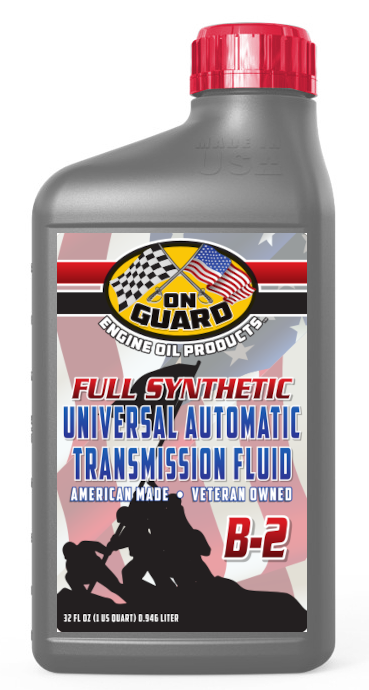 IN-GUARD full synthetic universal automatic transmission fluid bottle, gray with red cap and label.