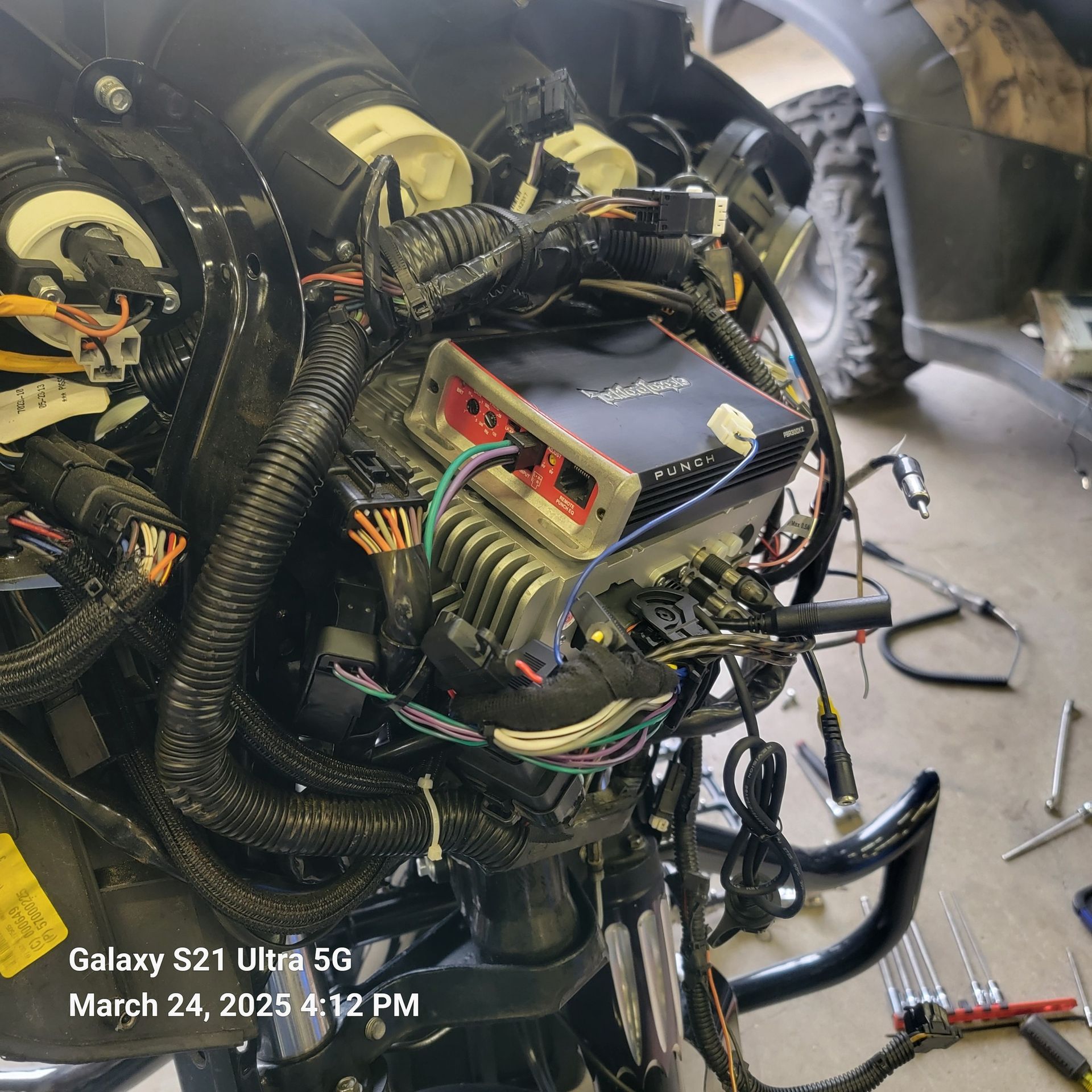 A galaxy s21 ultra 5g is being worked on