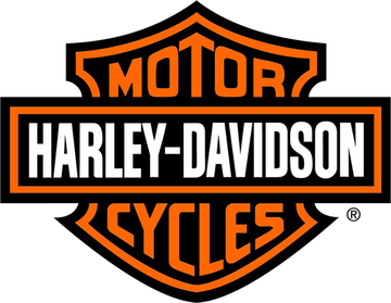 A harley davidson motorcycle logo on a white background.