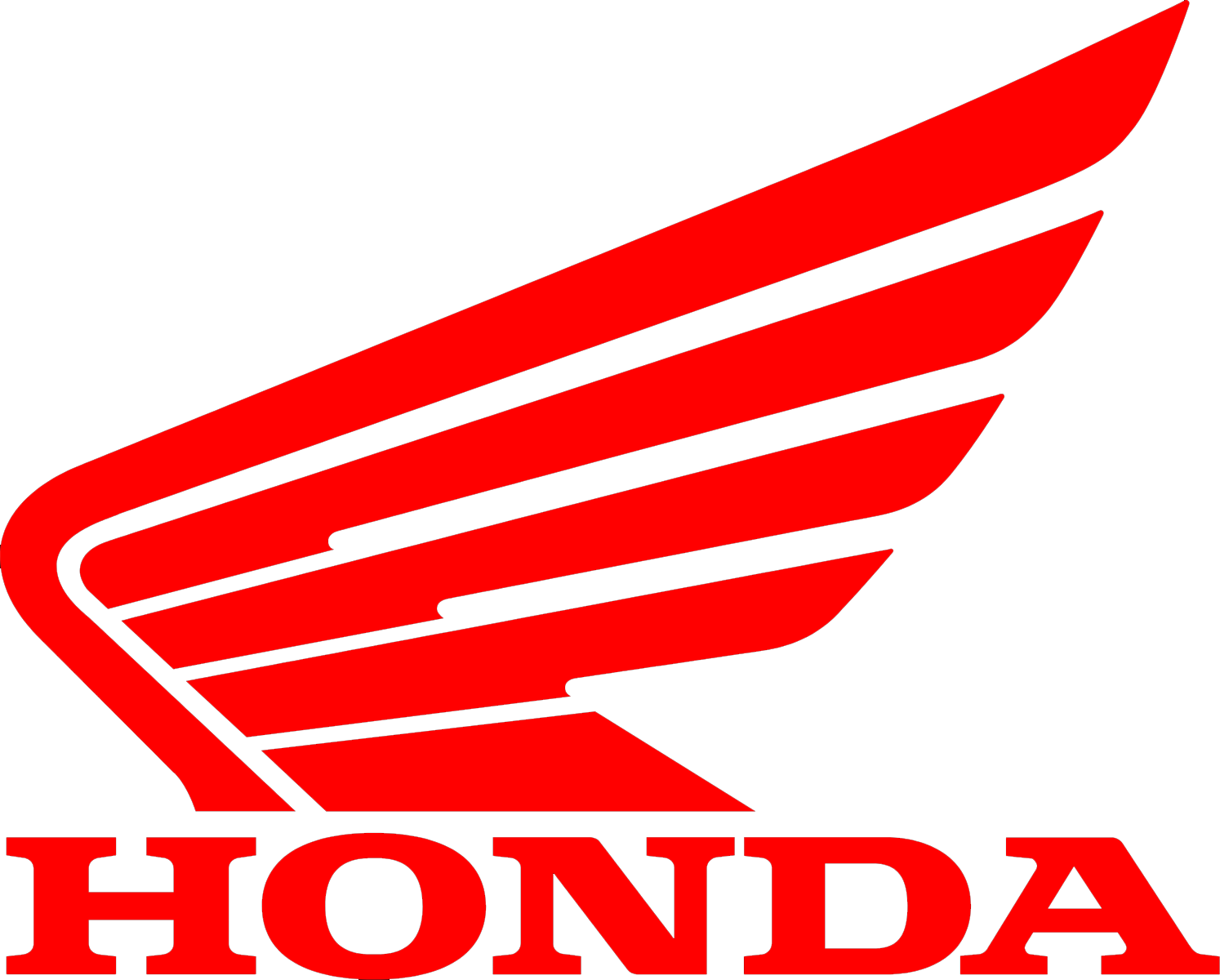 A red honda logo on a white background