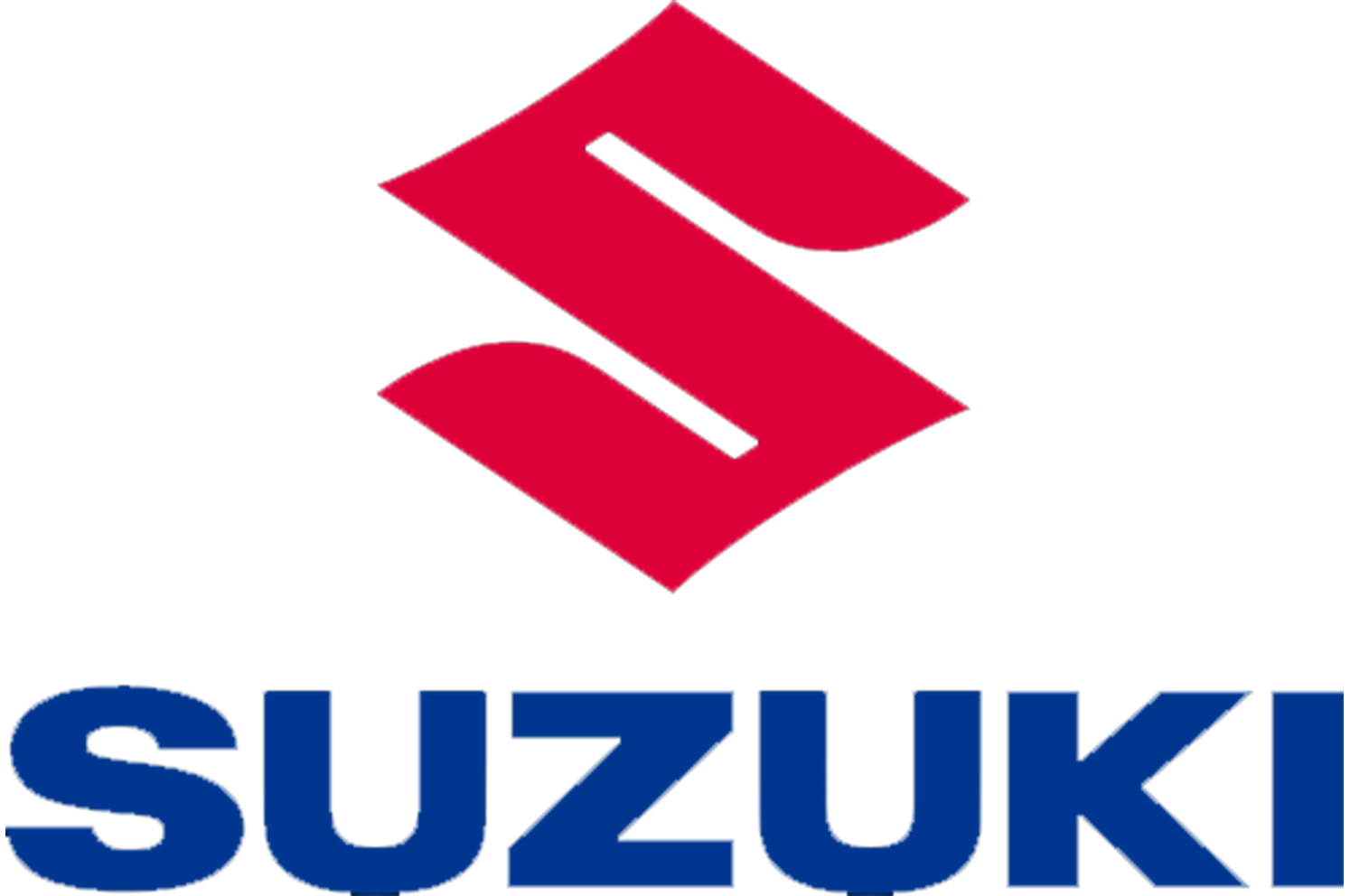 A suzuki logo with a red s on a white background