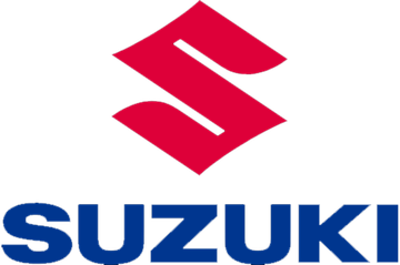 A suzuki logo with a red s on a white background