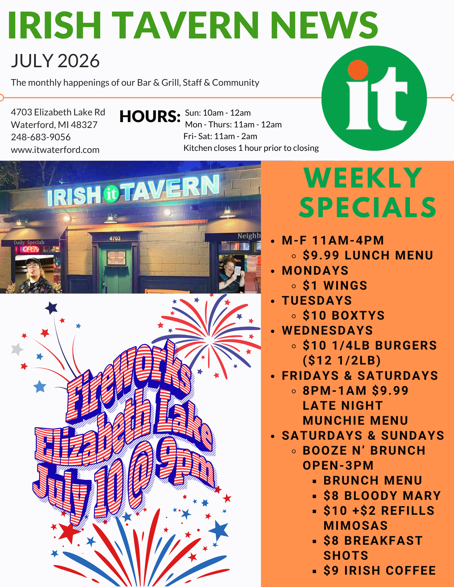 Weekly specials
