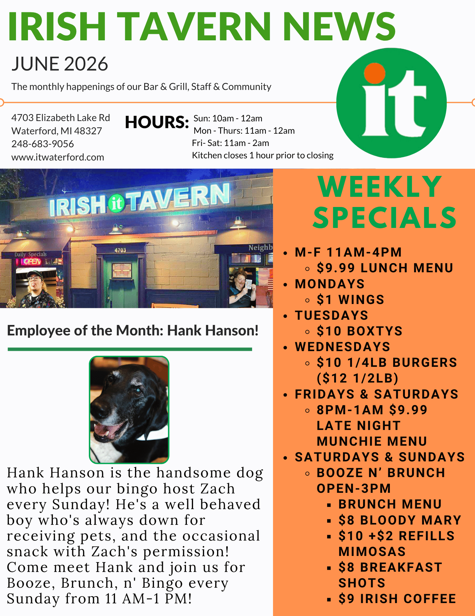 Weekly specials