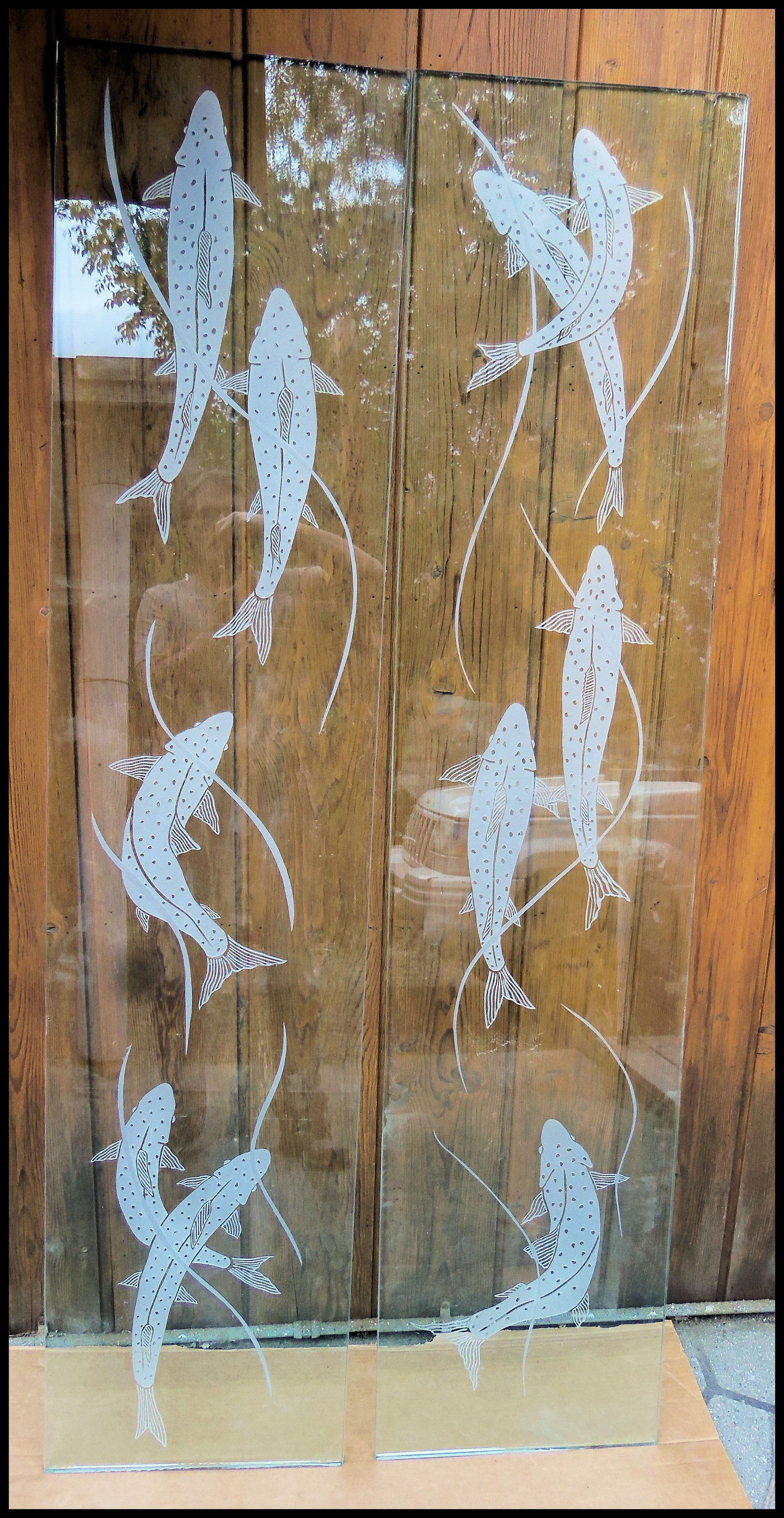 sandblasted glass, custom carved glass, carved glass,