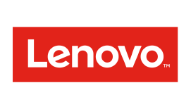 Logotipo de Lenovo, texto blanco sobre un fondo rectangular rojo, símbolo TM en la esquina superior derecha.