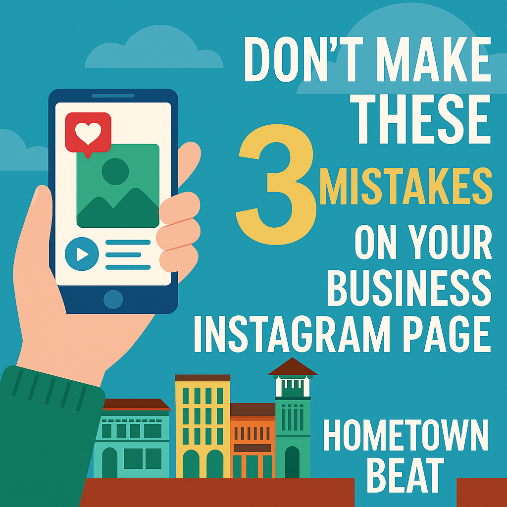 Hand holding phone with Instagram post, text says 