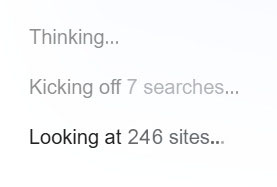 Progress bar displaying