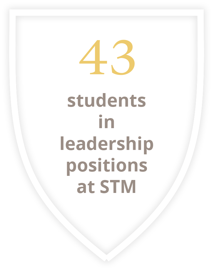 There are 43 students in leadership positions at stm.