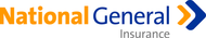 A blue and orange logo for national general insurance