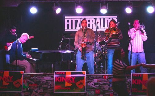 band playing music on stage