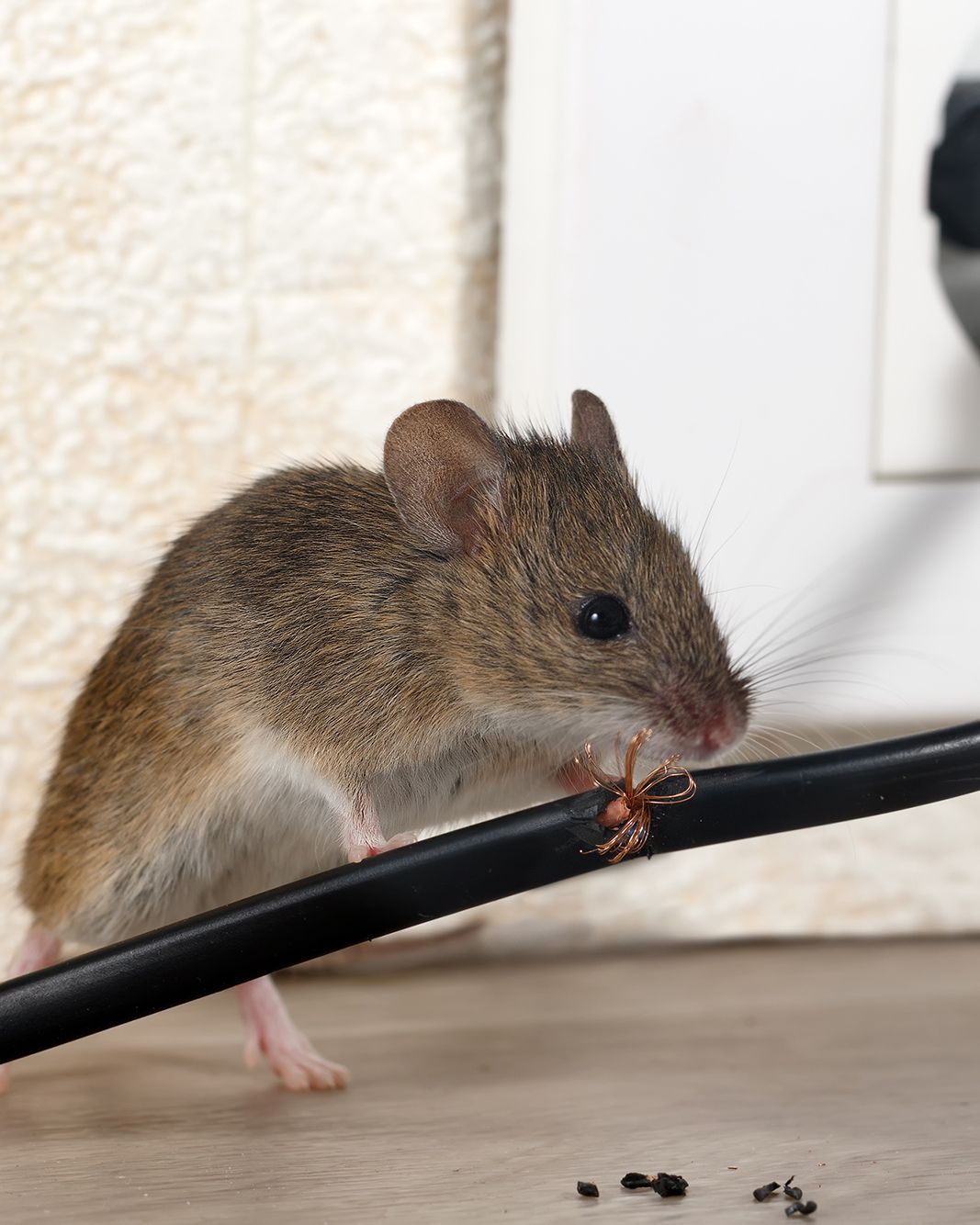 chewed wires signs of mouse infestation