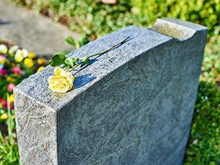 Yellow Rose on Tombstone