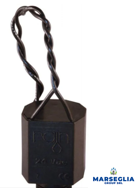 Sigillo di sicurezza nero con impugnatura in filo metallico ritorto.