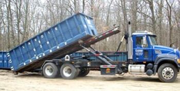Roll of dumpster in Coventry RI - Lavoie and Son