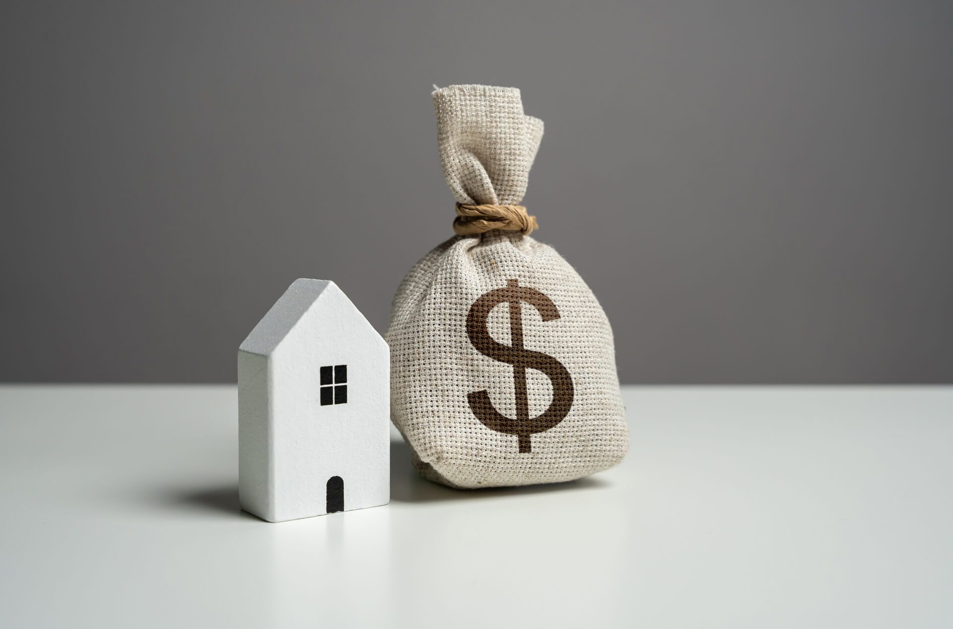 Model House with Bag of Money