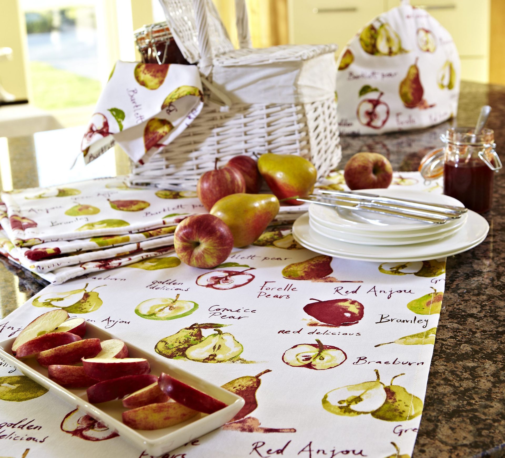 table top with fruits