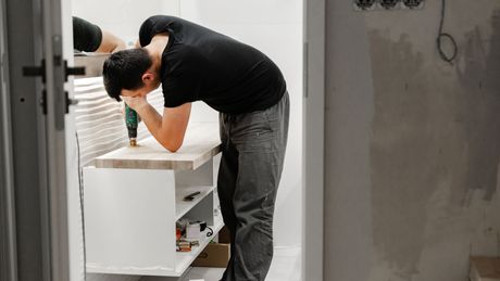 Drilling a bathroom sink