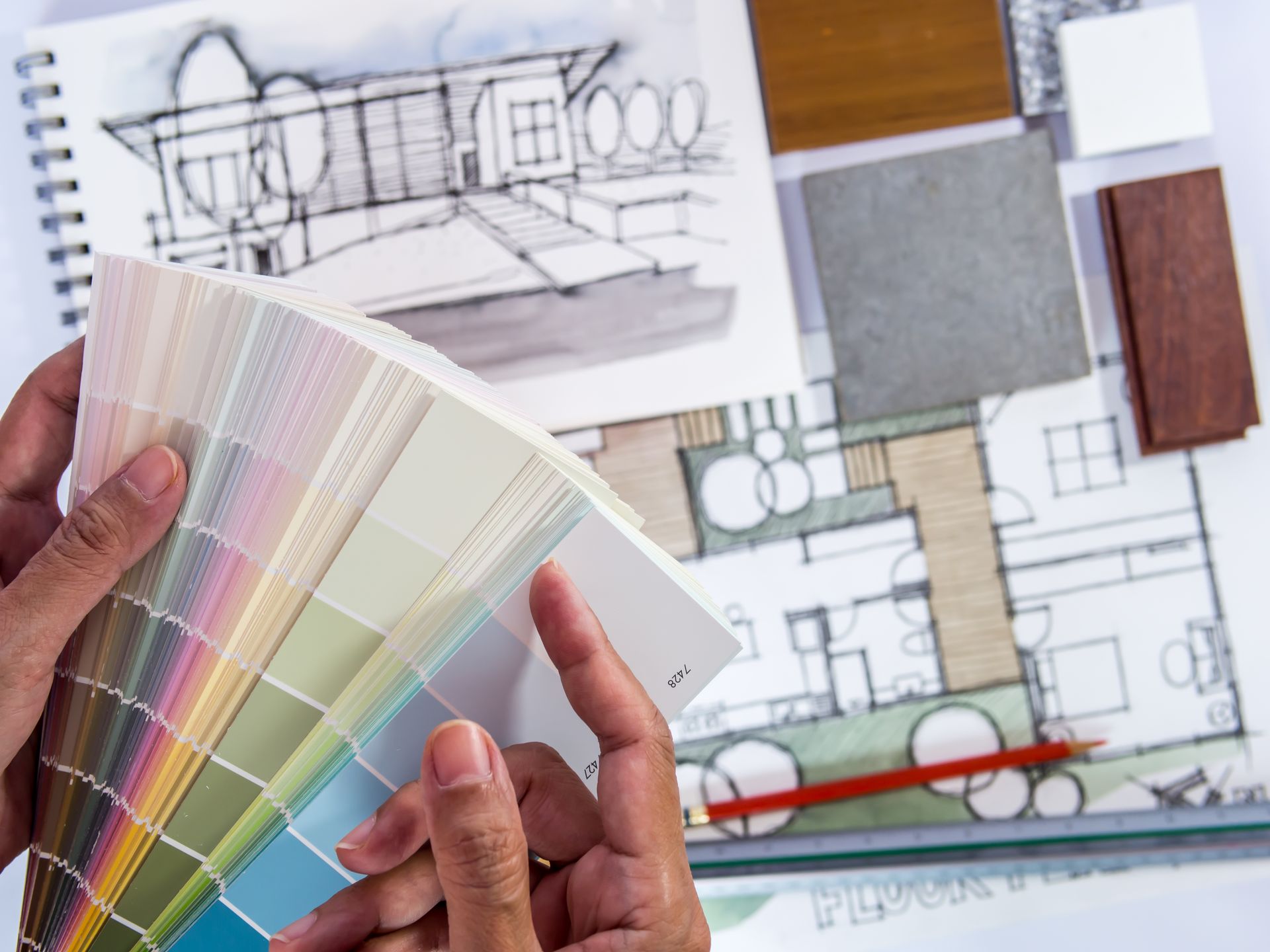 Holding a paint palette