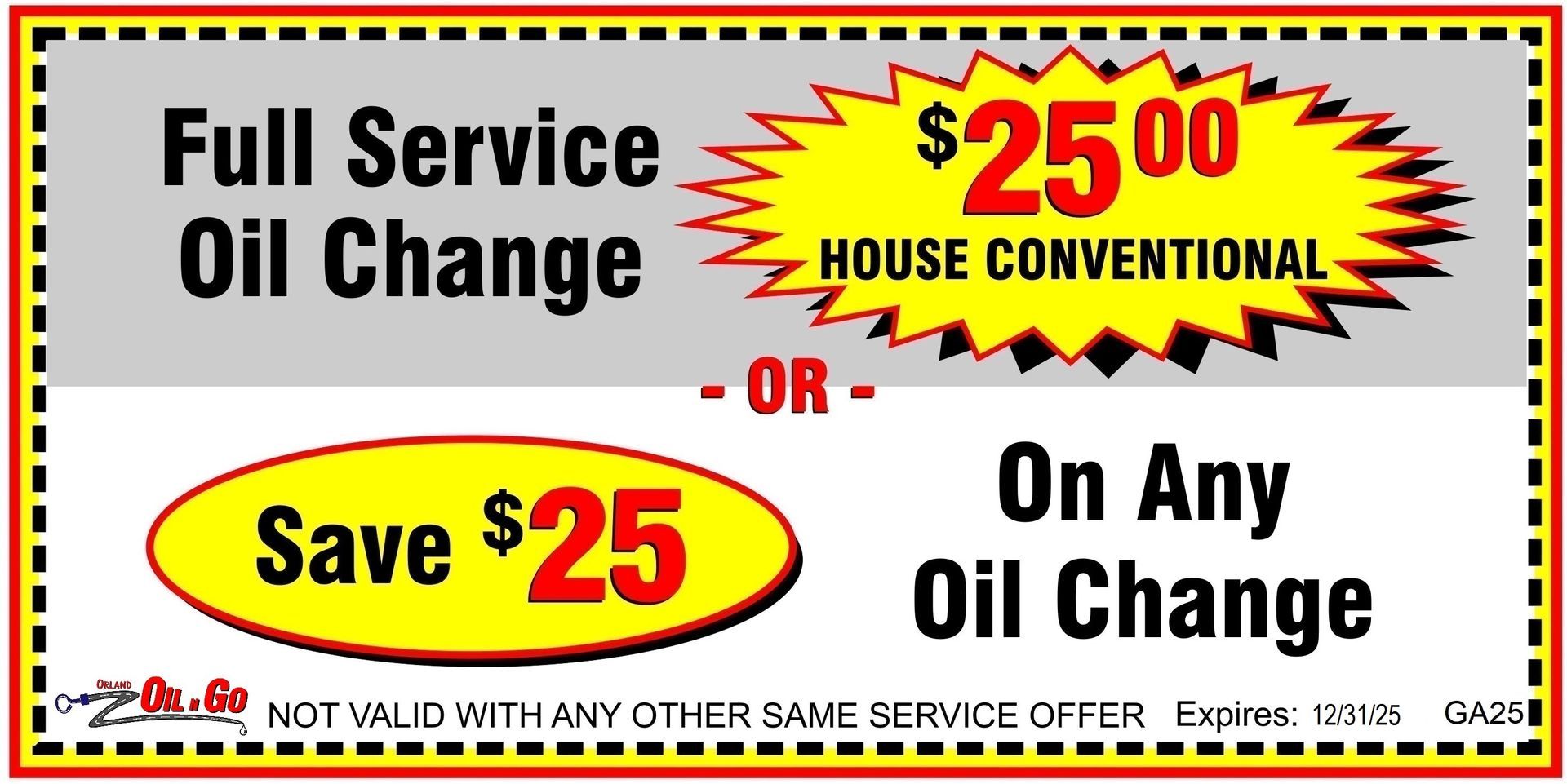 oil change coupons near me orland park illinois