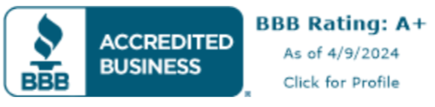 Bbb accredited business as of 4/9/2024 click for profile