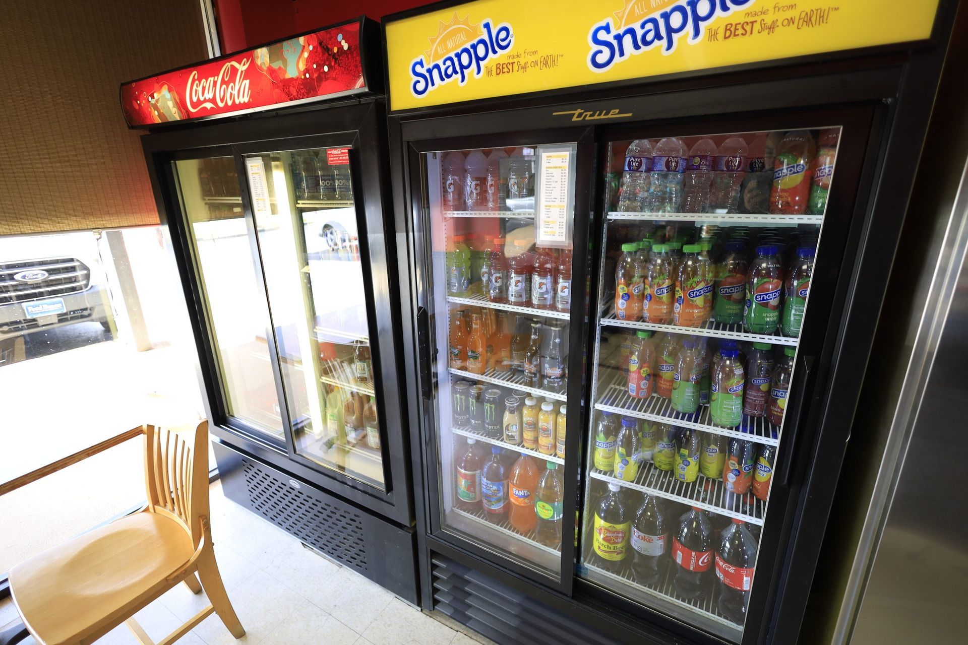 So Sabroso Restaurant Fridge Full of Beverages