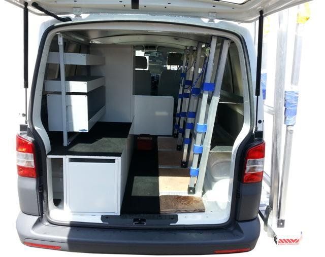 Internal Glass Van Racking solutions
