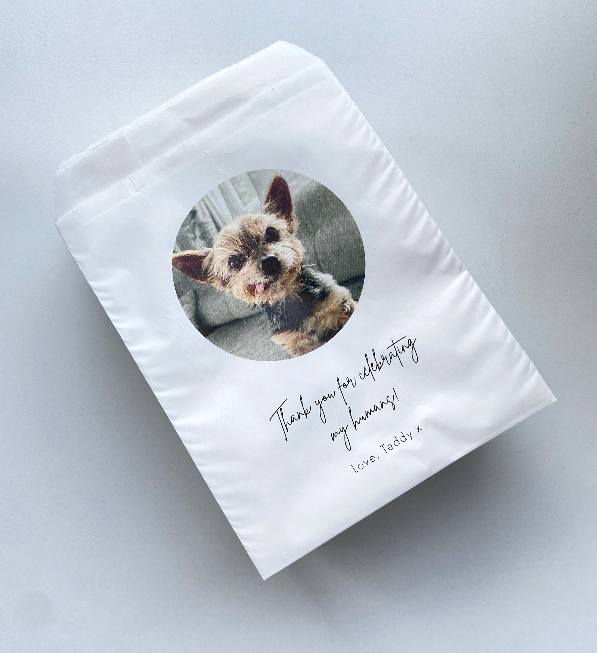 Wedding doggy bags, wedding favour treat bags