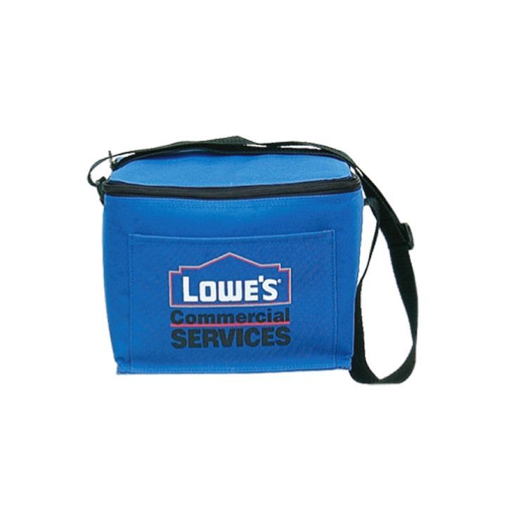 a blue cooler bag from lowe 's commercial services